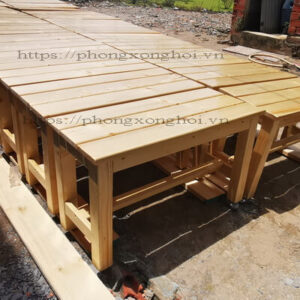Ghế gỗ thông ngồi xông hơi dài  70cm rộng 31cm