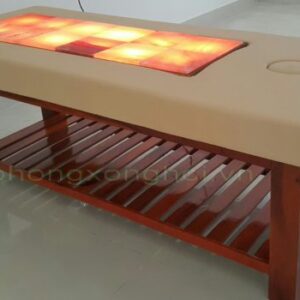 Giường Massage chân gỗ đá muối